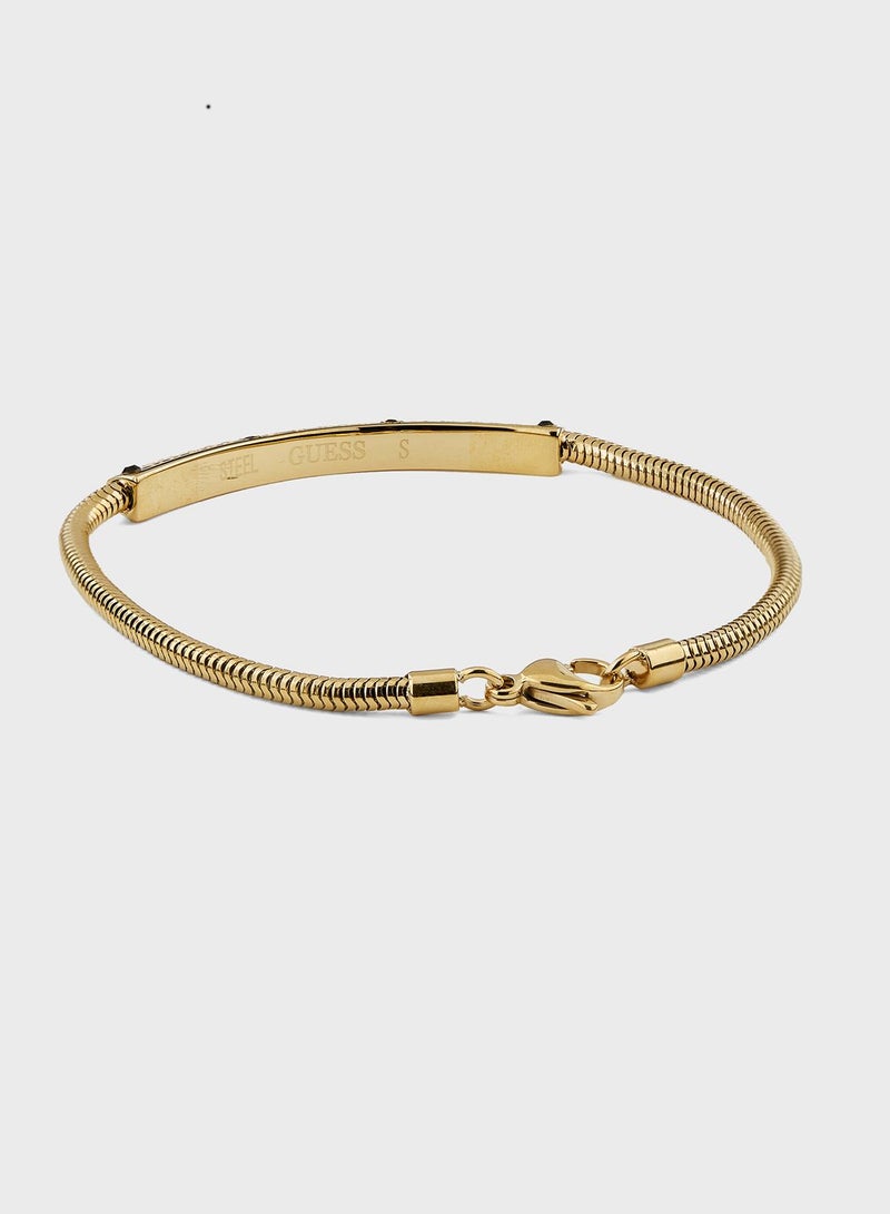 GUESS Textured Tag Chain Bracelet - Image 2