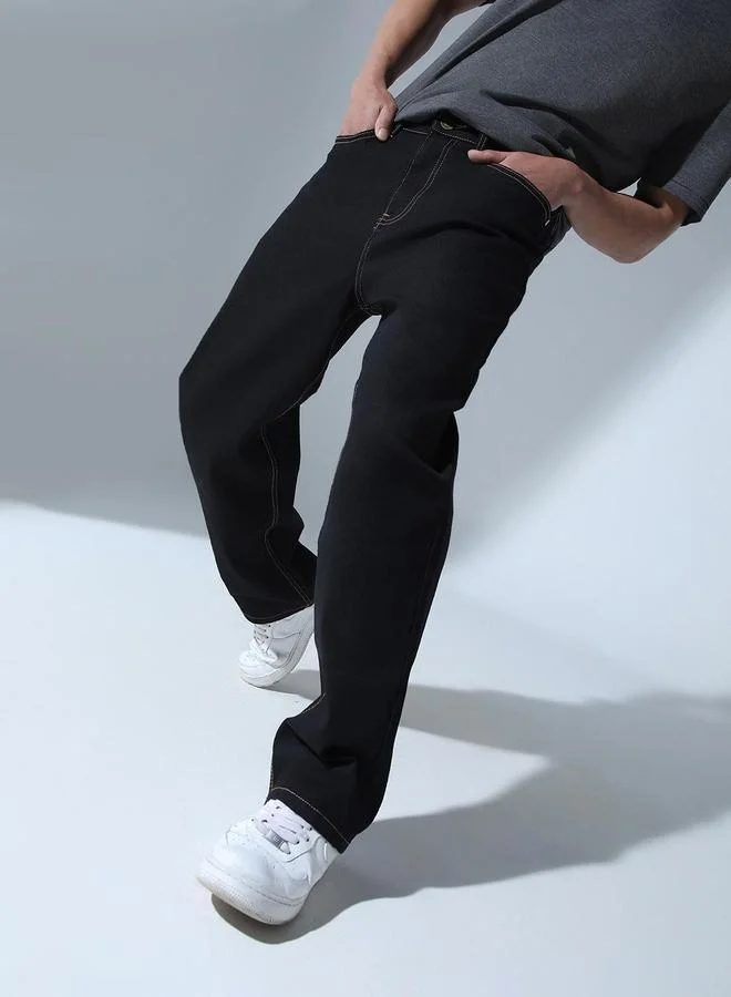 هوبرهولمي جينز قطني مطاطي بقصة مريحة