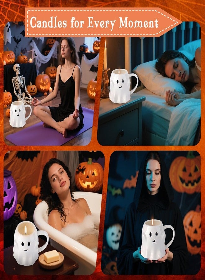Ithmahco Halloween Decorations Indoor 2025- Vintage Halloween Candles Ghost Decor Gifts -Boo Basket for Her Him, Cute Fall Pumpkin Spice Candle Boo Basket Stuffers for Women Men Adults, Spooky Gothic Gift - Image 4