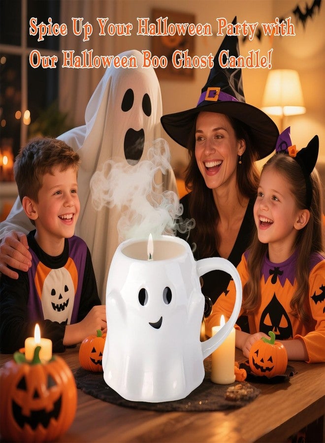 Ithmahco Halloween Decorations Indoor 2025- Vintage Halloween Candles Ghost Decor Gifts -Boo Basket for Her Him, Cute Fall Pumpkin Spice Candle Boo Basket Stuffers for Women Men Adults, Spooky Gothic Gift - Image 5