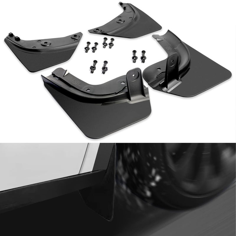 CYBERBEANS 4 Pieces For Tesla Model Y Splash Guards 2024 2025 Mud Flaps Mudflaps Tire Protection Mudguard No Drilling Required Accessories