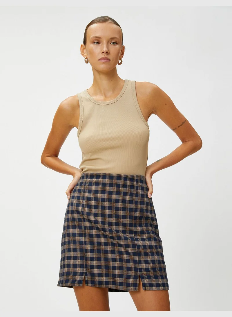 KOTON Slit Detail Mini Skirt