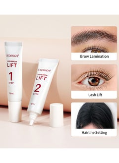 ICONSIGN 2-in-1 Lash Lift and Brow Lamination Kit, High-Capacity Lotion Tubes for Salon or Home Use, Long-Lasting Curling and Setting for Supermodel Lashes  - Image 5
