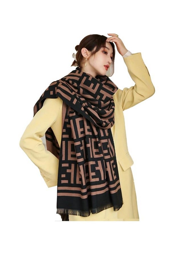 HSR - Luxury Cashmere Warm Scarf Brand Shawl Scarf For Women Pashmina Scarf Wrap Shawl - Image 1