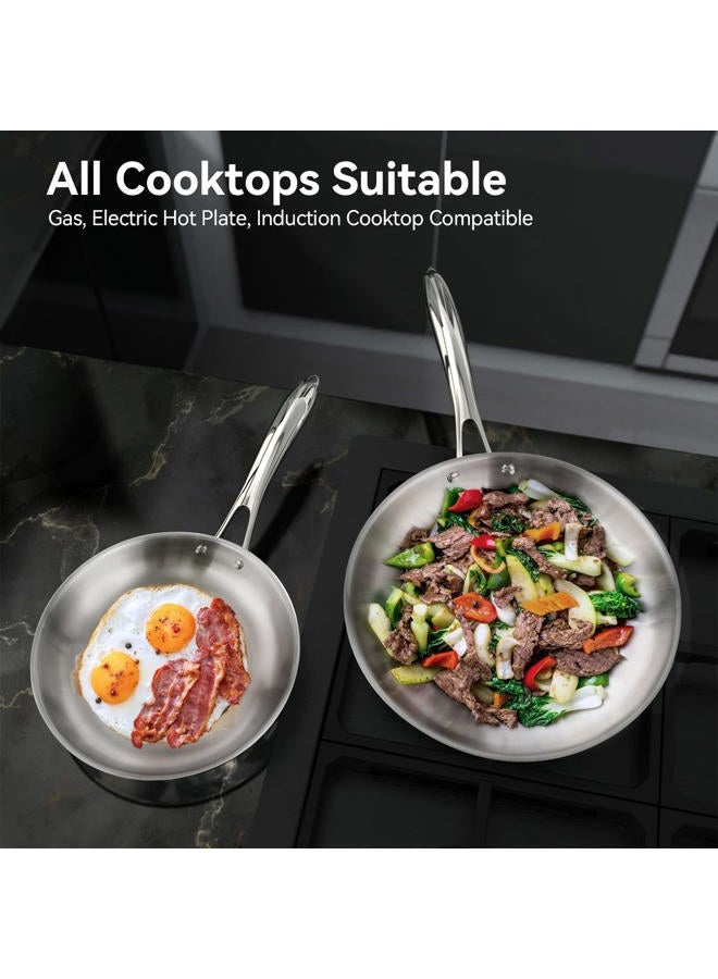 Duxtop Whole-Clad Tri-Ply Stainless Steel Induction Ready Premium Cookware Set (10pc) - Image 3