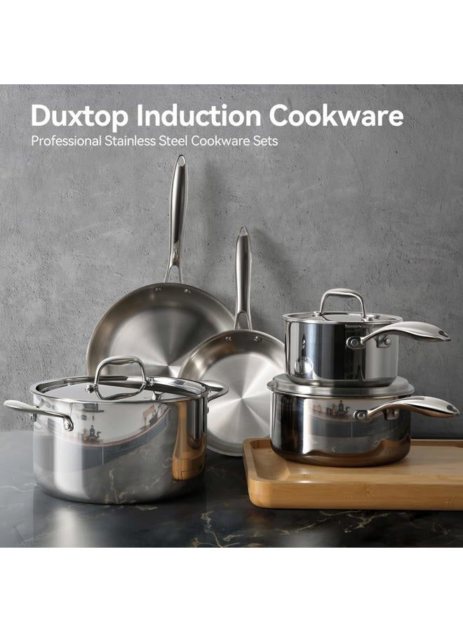 Duxtop Whole-Clad Tri-Ply Stainless Steel Induction Ready Premium Cookware Set (10pc) - Image 2