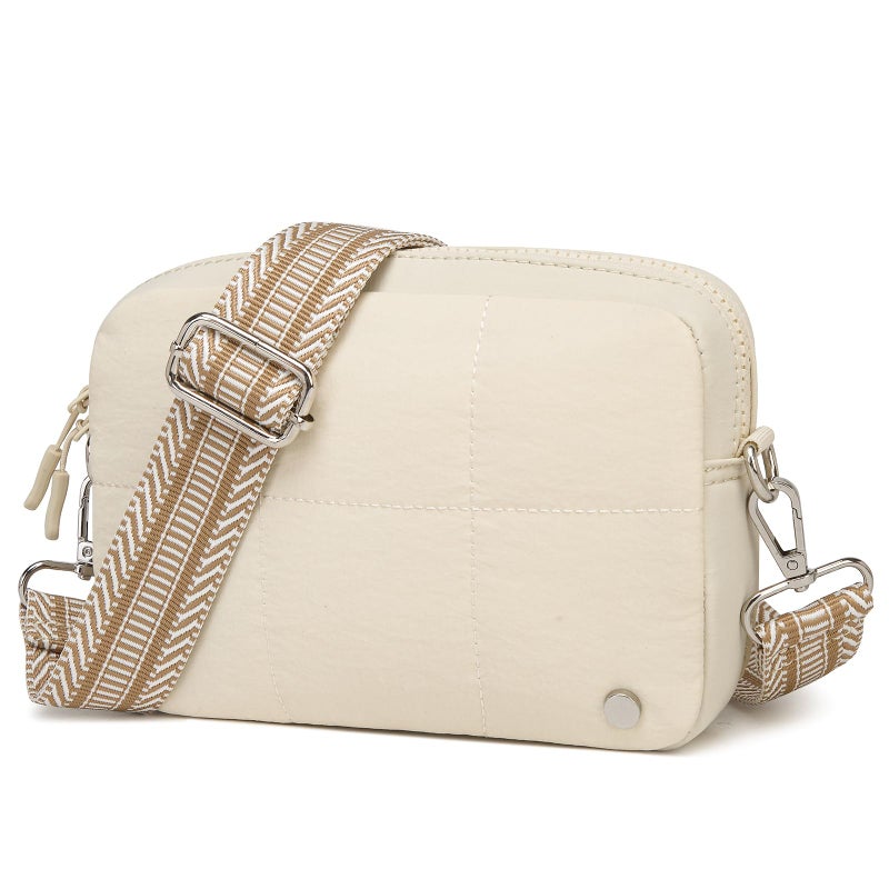 JEEHAN Puffer Crossbody Bags for Women Lightweight Small Purse Casual Quilted Shoulder Purse Handbag with Guitar Strap - Image 1