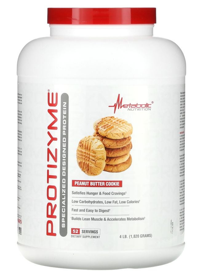Metabolic Nutrition Protizyme Specialized Designed Protein Peanut Butter Cookie 4 lb (1820 g) 