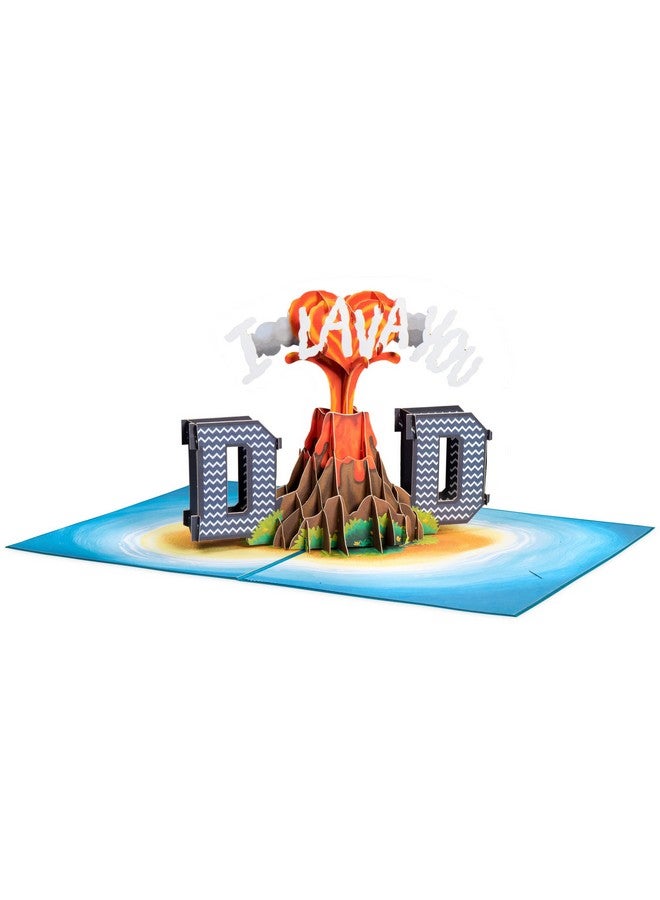 Paper Love 3D Fathers Day Card Pop Up I Lava You Dad Gift For Dad Husband Son Anyone 5" X 7" Cover Includes Envelope And Note Tag - Image 4