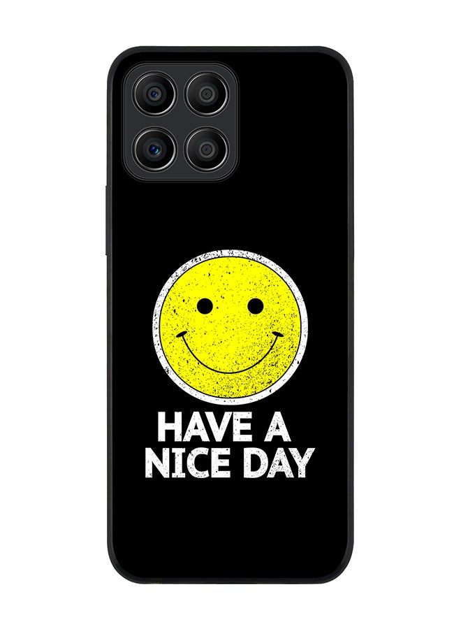 Stylizedd Rugged Black edge case for Honor X6 Slim fit Soft Case Flexible Rubber Edges Anti Drop TPU Gel Thin Cover - Have a nice day - Image 1