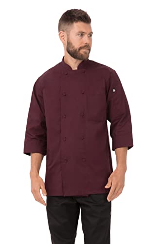 Chef Works Men's Morocco Chef Coat, Merlot, 3X-Large - Image 5