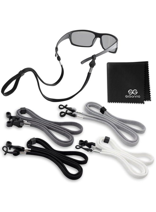SIGONNA Eyeglass Holder Straps - 4 Premium Eyeglasses Cord for Men - Eye Glass Accessory Chain for Women - Sunglass Lanyard Around Neck - 4 Cords - Image 1