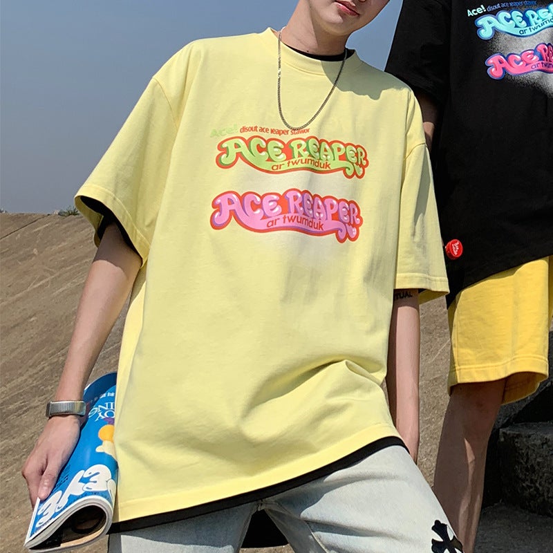 2024 Fashion Summer Versatile Short-Sleeved T-Shirt-Ut10071 Hong Kong Style - Image 1