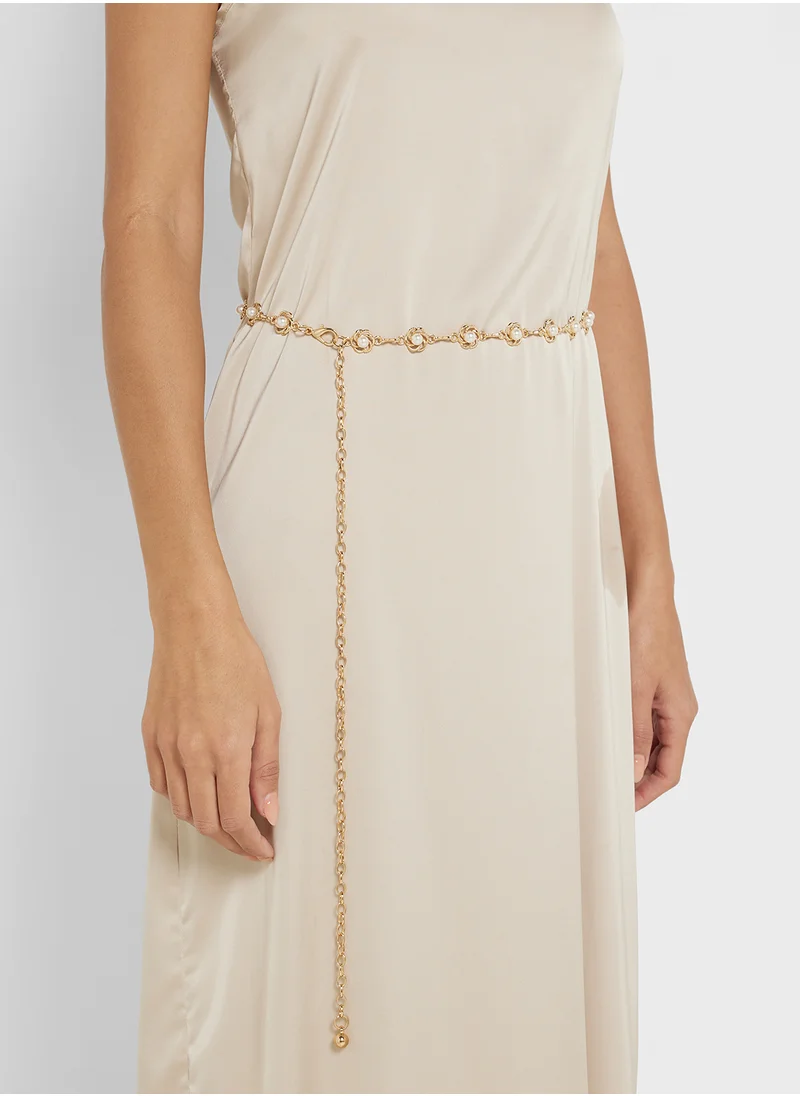 ايلا ليمتد اديشن Floral Pearl Chain Belt