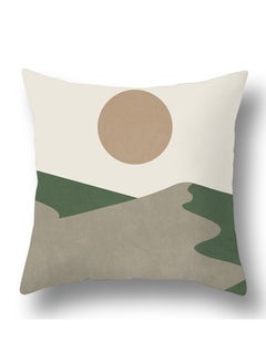 Y&D Green botanical abstract geometric print pillowcase pillow cover 45*45cm 