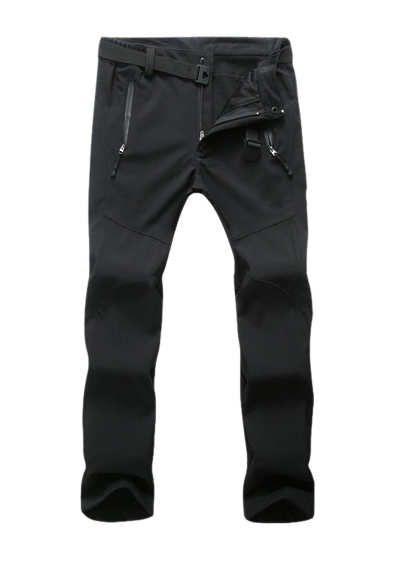Geval Fleece Lined Hiking Pants Women Waterproof Snow Snowboarding Outdoor Insulated Softshell Cargo Fishing Golf Ski S Black - Image 3