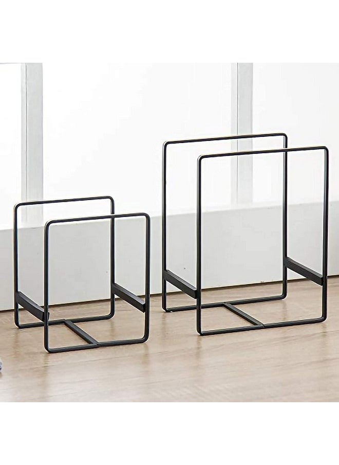 MosQuick - MosQuick® 2Pcs Big & Small Plate Stand, Utensil Stand, and Dish Rack - Essential Utensil stand for kitchen and Efficient Plate stand for kitchen bowl stand for kitchen Perfect Bartan stand -Black - Image 1