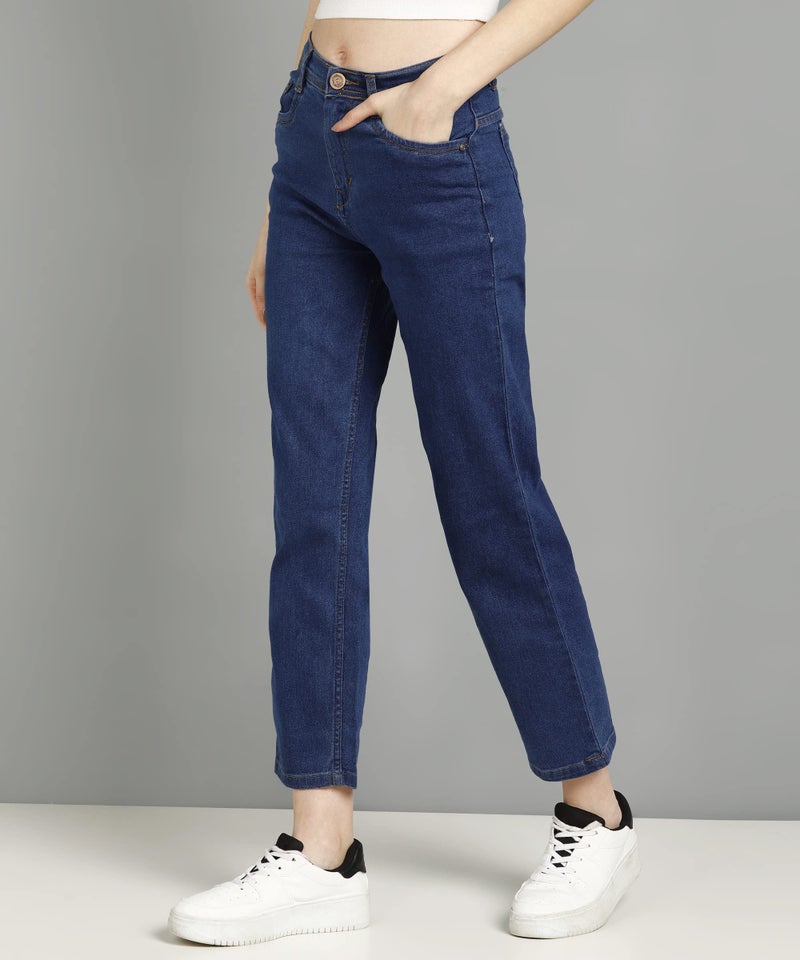 Nifty Women's Denim Straight Fit Boyfriend Jeans (Jean_1439_BTA_34_Bata_Blue_34) - Image 3