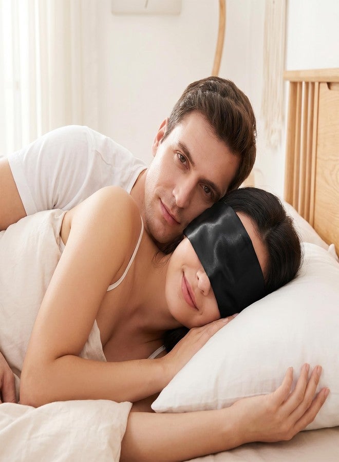 ECNHIVE 4 Pcs Silk Satin Blindfolds for Adult Play, Adjustable Couples Sleep Eye Mask, 51 Inch Blackout Blindfold Scarf, Soft Eye Cover for Women Men Couples Party Game Travel Meditation Valentine Gift - Image 5