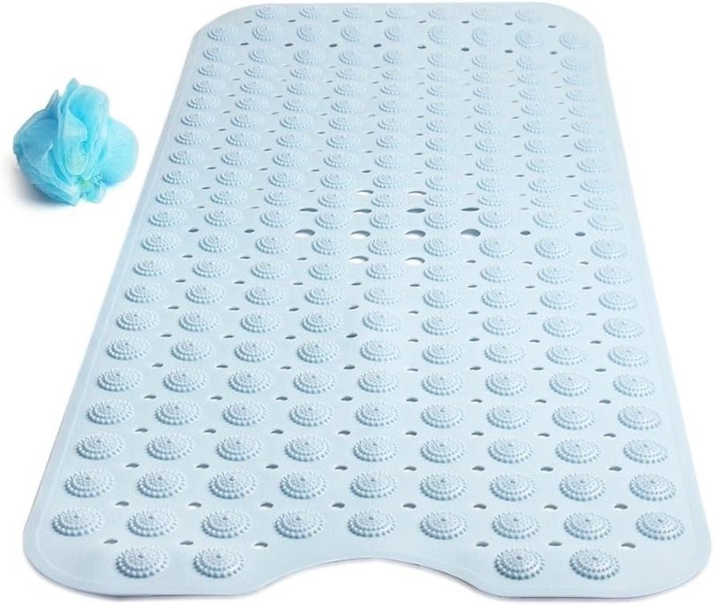 WENGTY Extra Long Bath Mats, Shower Mats Non-Slip Mats for Bathroom Home (Sky Blue (50 x 80 cm)) - Image 1