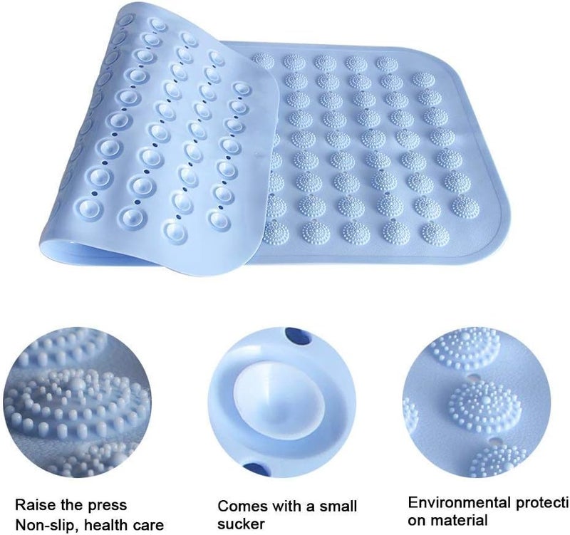 WENGTY Extra Long Bath Mats, Shower Mats Non-Slip Mats for Bathroom Home (Sky Blue (50 x 80 cm)) - Image 2