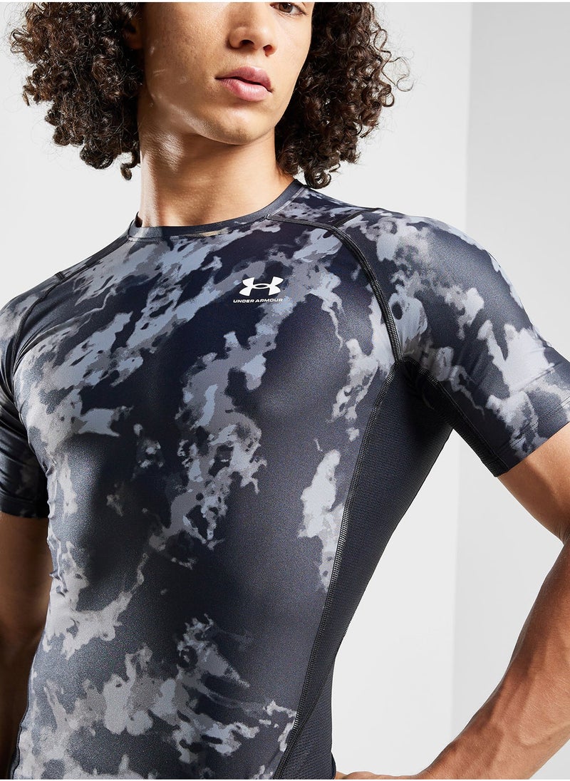 UNDER ARMOUR Heatgear Isochill Printed Compression T-Shirt  - Image 3