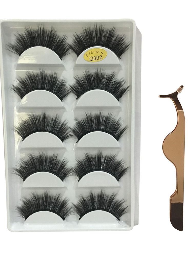 ORiTi 5 Pairs Faux 3D Mink Lashes Handmade False Lashes - Image 2