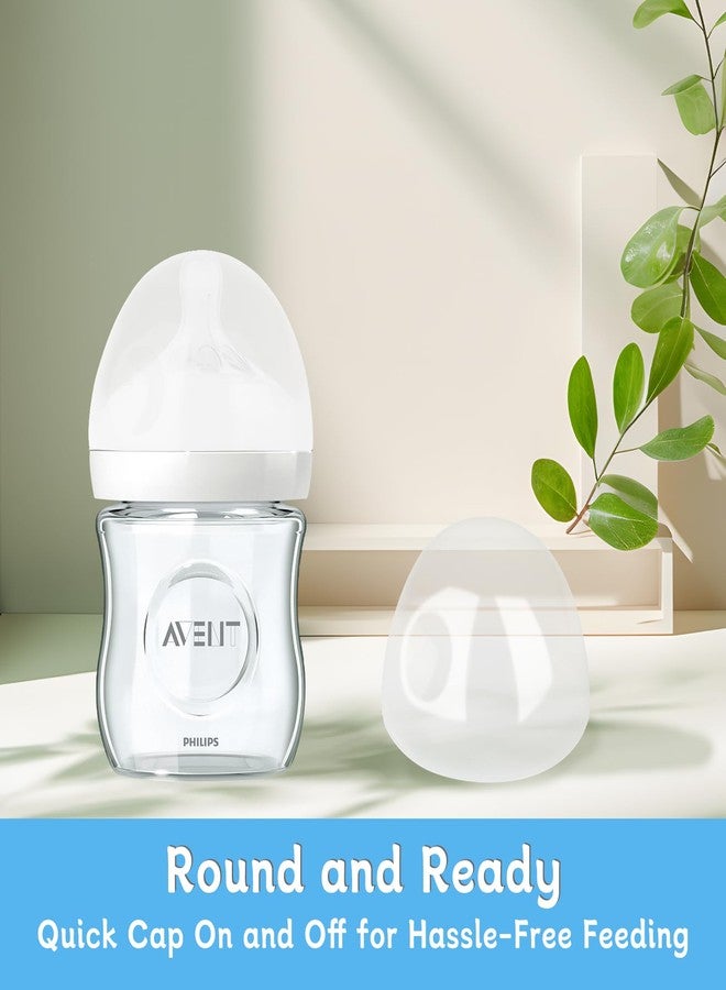 bahforam Baby Bottle Lids for Philips Avent Natural Bottles - 5 Pack BPA-Free Leakproof Caps, Soft & Durable Replacement Covers for Avent Glass/Plastic Bottles - Image 4