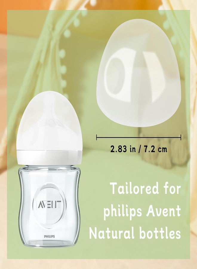 bahforam Baby Bottle Lids for Philips Avent Natural Bottles - 5 Pack BPA-Free Leakproof Caps, Soft & Durable Replacement Covers for Avent Glass/Plastic Bottles - Image 3