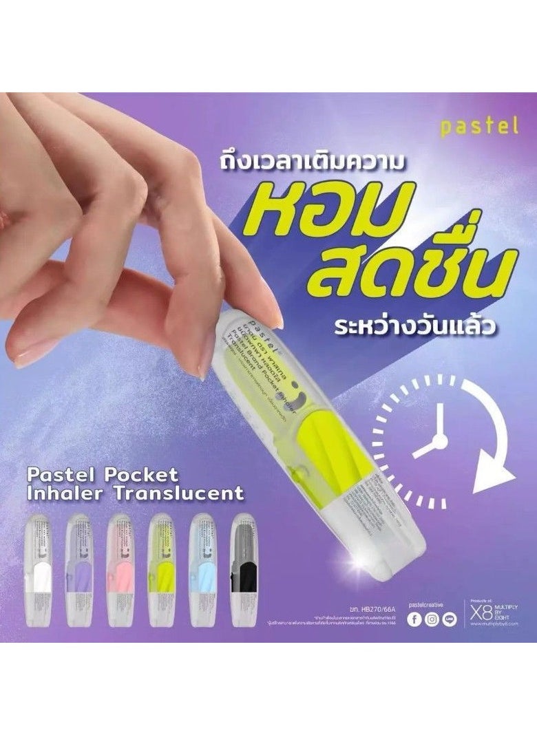 PASTEL 6-PACKS Thai Mint Flavored Nose Cooling Sticks, Magic Nasal Decongestant, Natural Herbal Medicine, Refreshing While Driving, Can Improve Concentration and Provide a Refreshing and Cooling Feeling  - Image 2