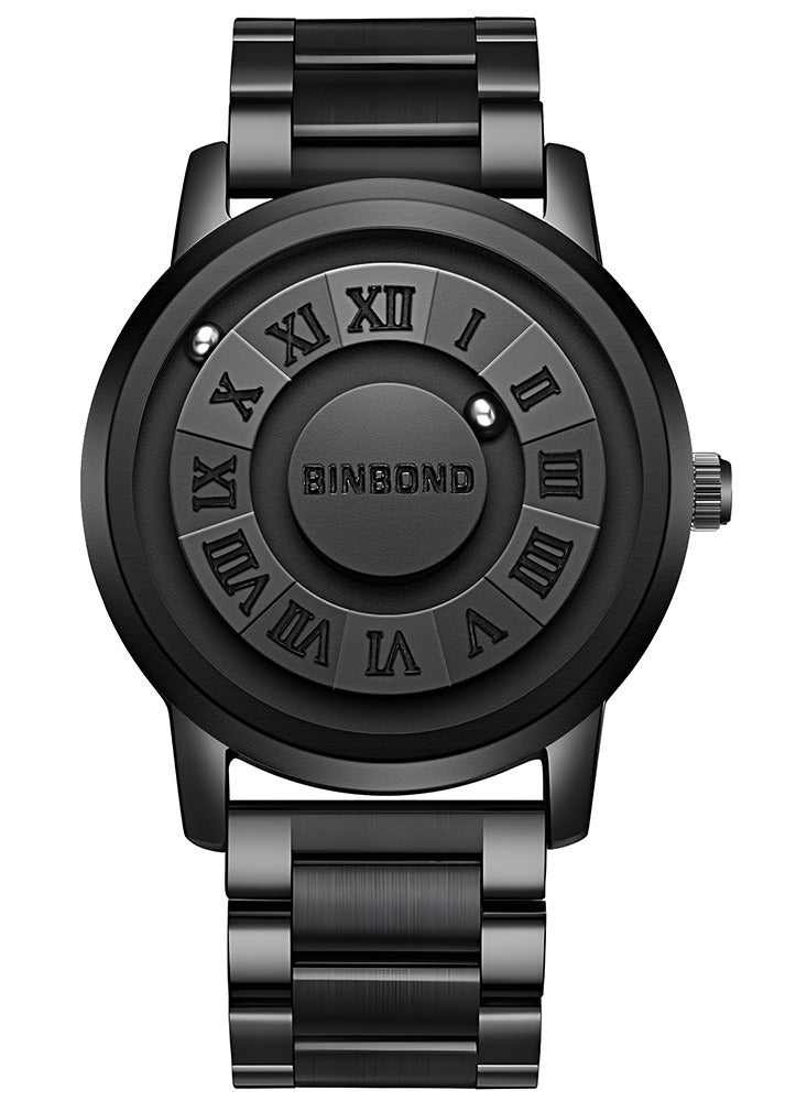 بينبوند BINBOND الأعلى الفاخرة رجالي كوارتز ووتش المغناطيسي تعليق جوفاء الفولاذ المقاوم للصدأ للماء الرجال ووتش - Image 1