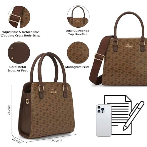 Lavie Women's Mono LL Tyra Satchel Handbag | Ladies Purse Handbags | Gift for Women - Image 3