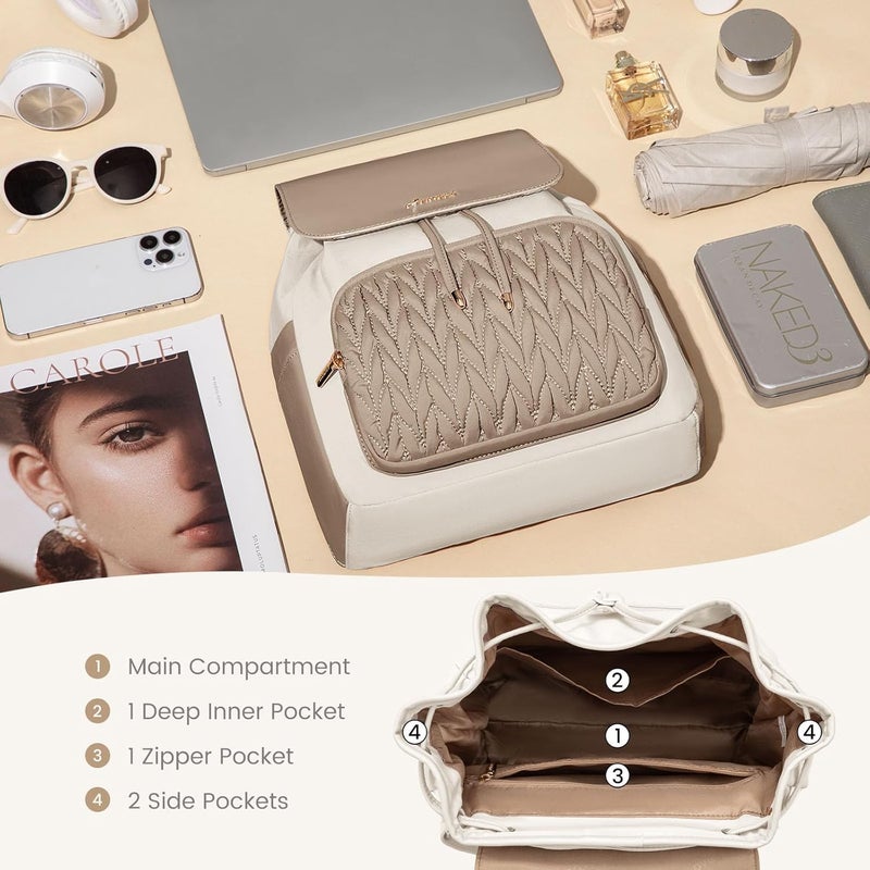 LOVEVOOK Backpack Purse for Women,Small Backpack for Women for Travel Work,Cute Backpack Daypack With Anti-theft Pocket,14 Inch Fashion Ladies Backpack for Daily College Shopping - Image 4