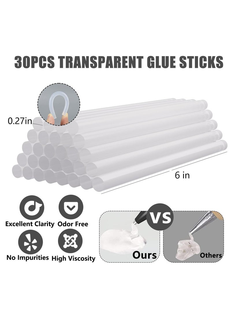 Glue Gun, Hot Glue Gun Kit Cordless & Rechargeable with 30PCS Glue Sticks, Glue Gun and Sticks Set 10 Mins Smart Power-Off Mini Glue Gun for Crafts School DIY Projects Quick Repairs, Pink - Image 4