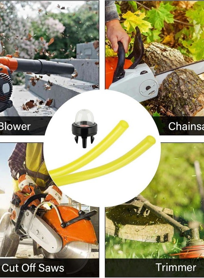 Hipa (Pack of 4 Primer Bulb + Fuel Line for Husqvarna Trimmer Weedeater 123L 225 232L 227L 240L 322L 323 325 326 Chainsaw 235 236 240 340 345 350 353 440 445 450 460 125B 125BVX 125BVX - Image 2