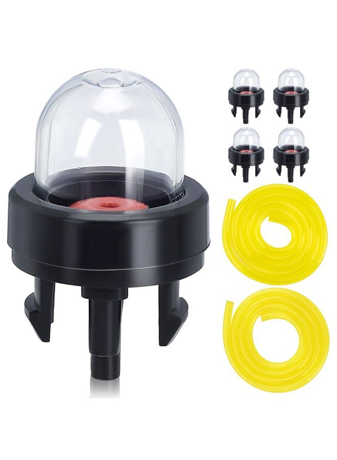 Hipa (Pack of 4 Primer Bulb + Fuel Line for Husqvarna Trimmer Weedeater 123L 225 232L 227L 240L 322L 323 325 326 Chainsaw 235 236 240 340 345 350 353 440 445 450 460 125B 125BVX 125BVX - Image 1