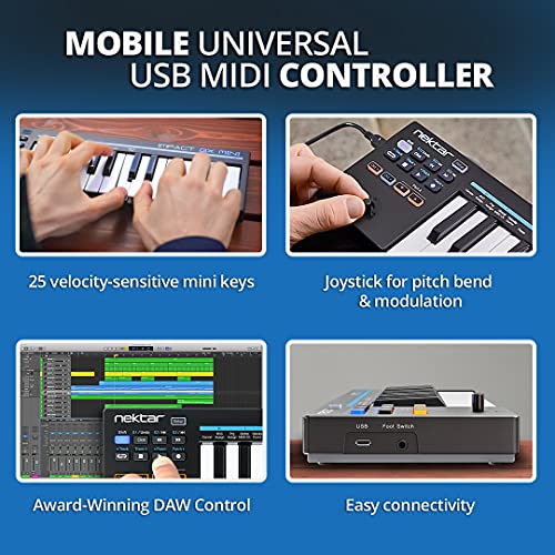 Nektar Impact GX Mini 25 Velocity-sensitive Mini Keys Portable USB Midi Controller - Image 2