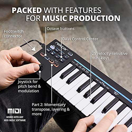 Nektar Impact GX Mini 25 Velocity-sensitive Mini Keys Portable USB Midi Controller - Image 3
