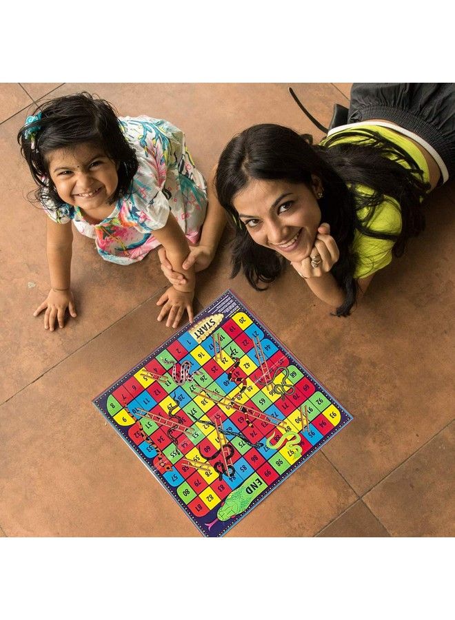 Gamie Snakes And Ladders Board Game For Kids, Complete Set With Board, 6 Pegs, And Dice, Classic Fun For Family Game Night And Classroom, Best Birthday Gift Idea For Boys And Girls - Image 5