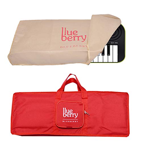 Blueberry KB-10 Padded Gig cover Keyboard Bag & Dust Cover Compatible with Casio SA-46, Casio SA-47 & Casio SA-50 Digital Keyboard (Red) - Image 1