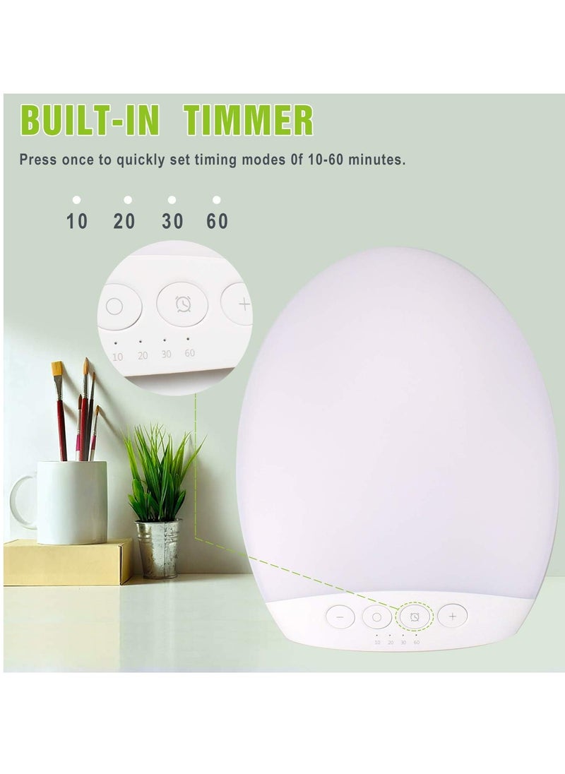 SYOSI - Light Therapy Lamp - 10000 Lux Light, 4 Timer & Mode Happy Lamp, White/Natural/Warm Lighting, 5 Adjustable Brightness Levels, Memory Function for a Life - Image 1