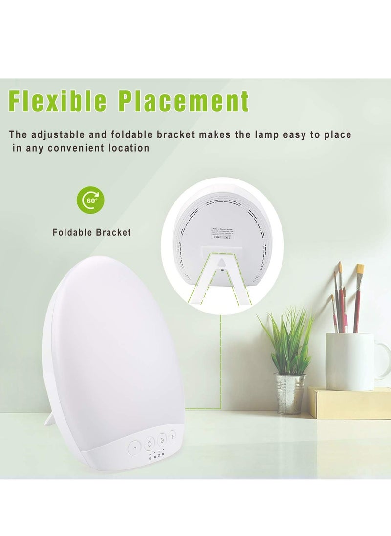 SYOSI - Light Therapy Lamp - 10000 Lux Light, 4 Timer & Mode Happy Lamp, White/Natural/Warm Lighting, 5 Adjustable Brightness Levels, Memory Function for a Life - Image 1