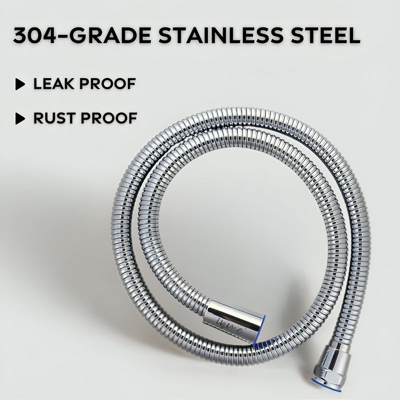 Inme 304 Grade Stainless Steel Shower Hose Flexible Pipe for Health FaucetJet Spray Handshower hoses with Stainless Steel Braided for High Pressure 15 Meter - Image 3