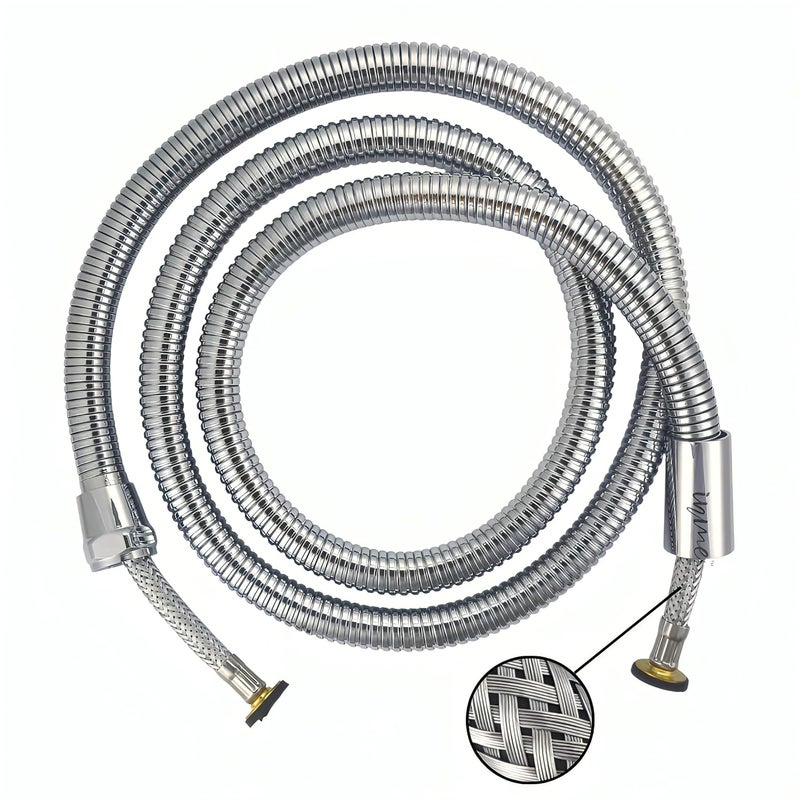 Inme 304 Grade Stainless Steel Shower Hose Flexible Pipe for Health FaucetJet Spray Handshower hoses with Stainless Steel Braided for High Pressure 15 Meter - Image 1
