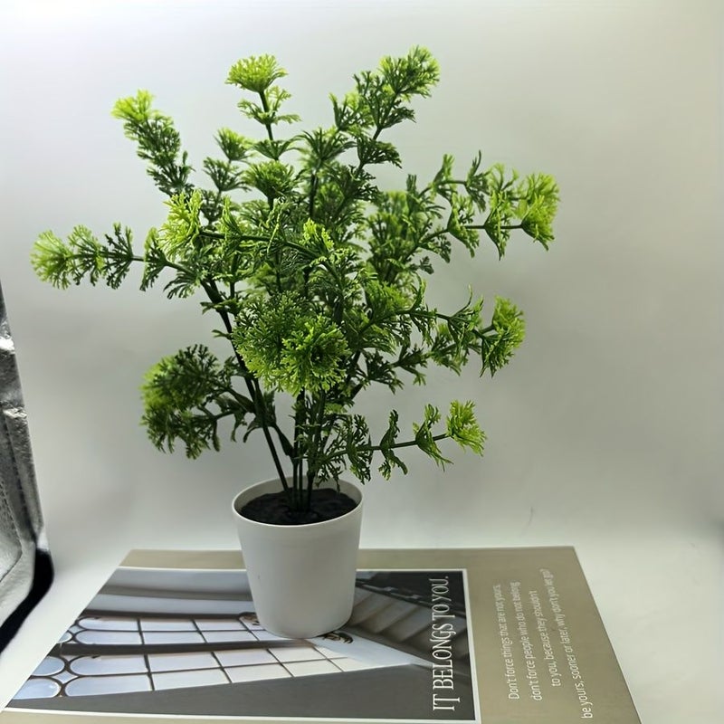 3 Piece Miniature Bonsai Set Lifelike Pine Tree Artificial Potted Plants For Desk Home Decor - Image 2
