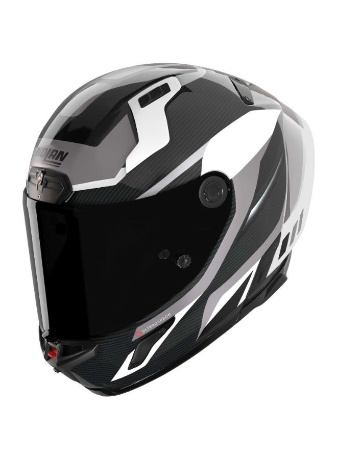 Nolan X-804 RS U.C. LESMO CARBON/WHITE/BLACK/GRAY GLOSSY Helmet - Image 2