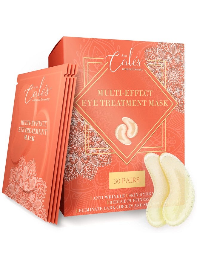 Ana Calés Under Eye Patches For Puffy Eyes Collagen Eye Mask For Dark Circles Gel Under Eye Pads For Wrinkles With Hyaluronic Acid Clear Eye Masks Under Eye Bags Treatment Men And Woman (30 Pairs) - Image 1