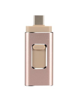 64GB USB Flash Drive, Shock Proof 3-in-1 External USB Flash Drive, Safe And Stable USB Memory Stick, Convenient And Fast Metal Body Flash Drive, Gold Color (Type-C Interface + apple Head + USB Local) - pzsku/Z538711022993C59D5F98Z/45/_/1712388484/afcb855f-974a-4ee9-8b58-e0b1d878c3a7