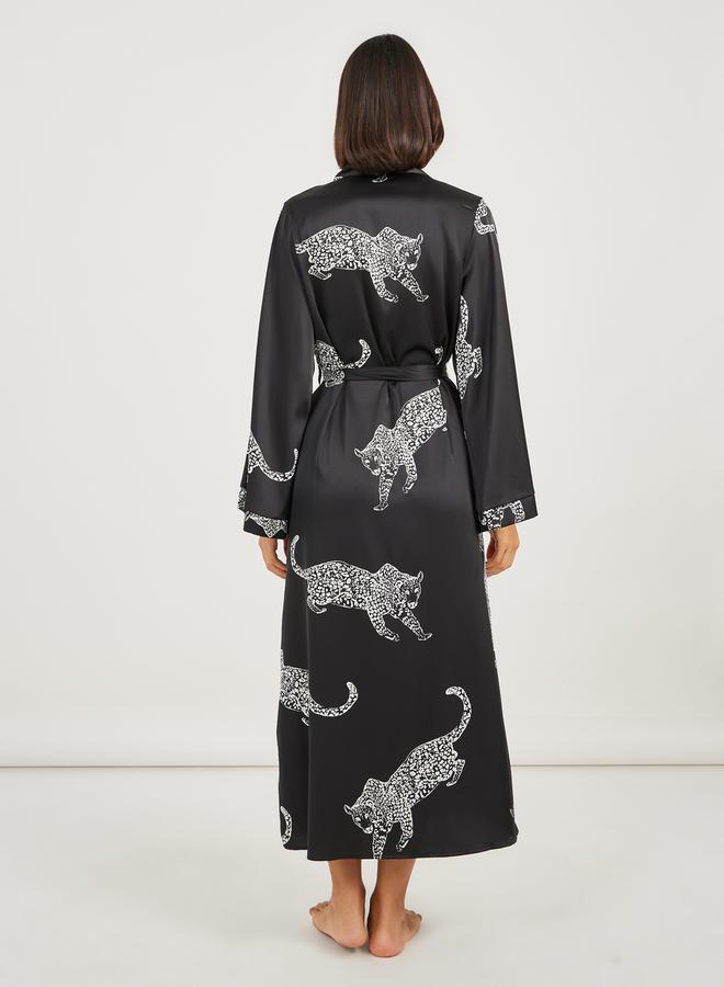 Styli Satin Jaguar Print Robe  - Image 4
