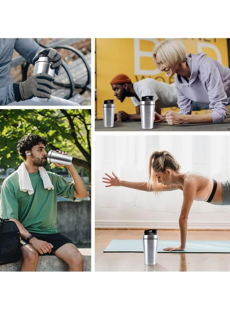 Oasisgalore Stainless Steel Protein Shaker Bottle with Blender for Gym Workouts，Leak Proof Design(750ml)  - Image 5
